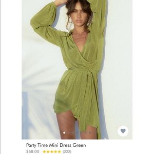 Party Time Mini Dress in Green